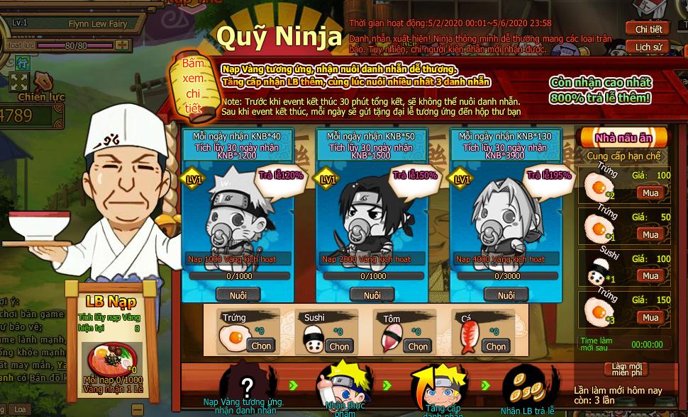 CHUỖI SỰ KIỆN TUẦN 02/05 - 06/05 Quỹ Ninja Trở Lại CHUỖI SỰ KIỆN TUẦN 02/05 - 06/05 Quỹ Ninja Trở Lại